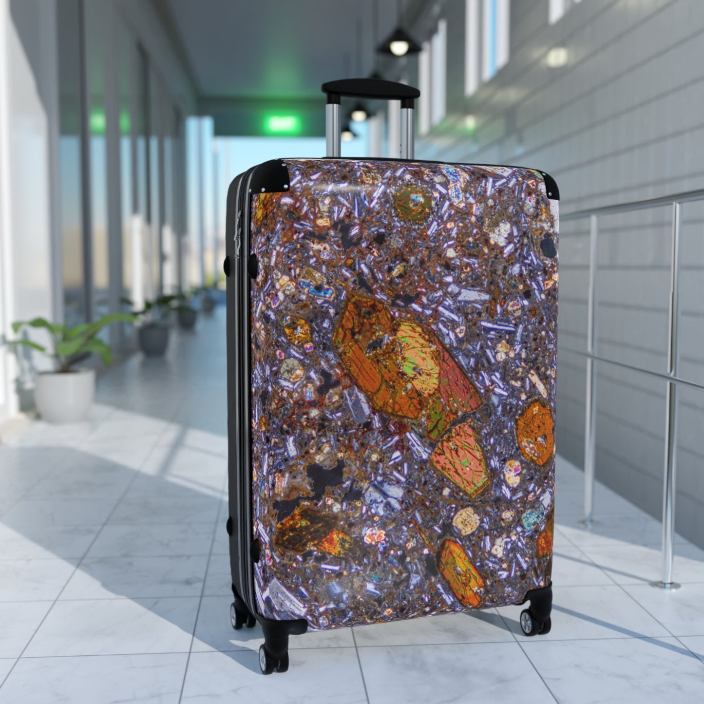 Hornblende in Basalt Travel Suitcase