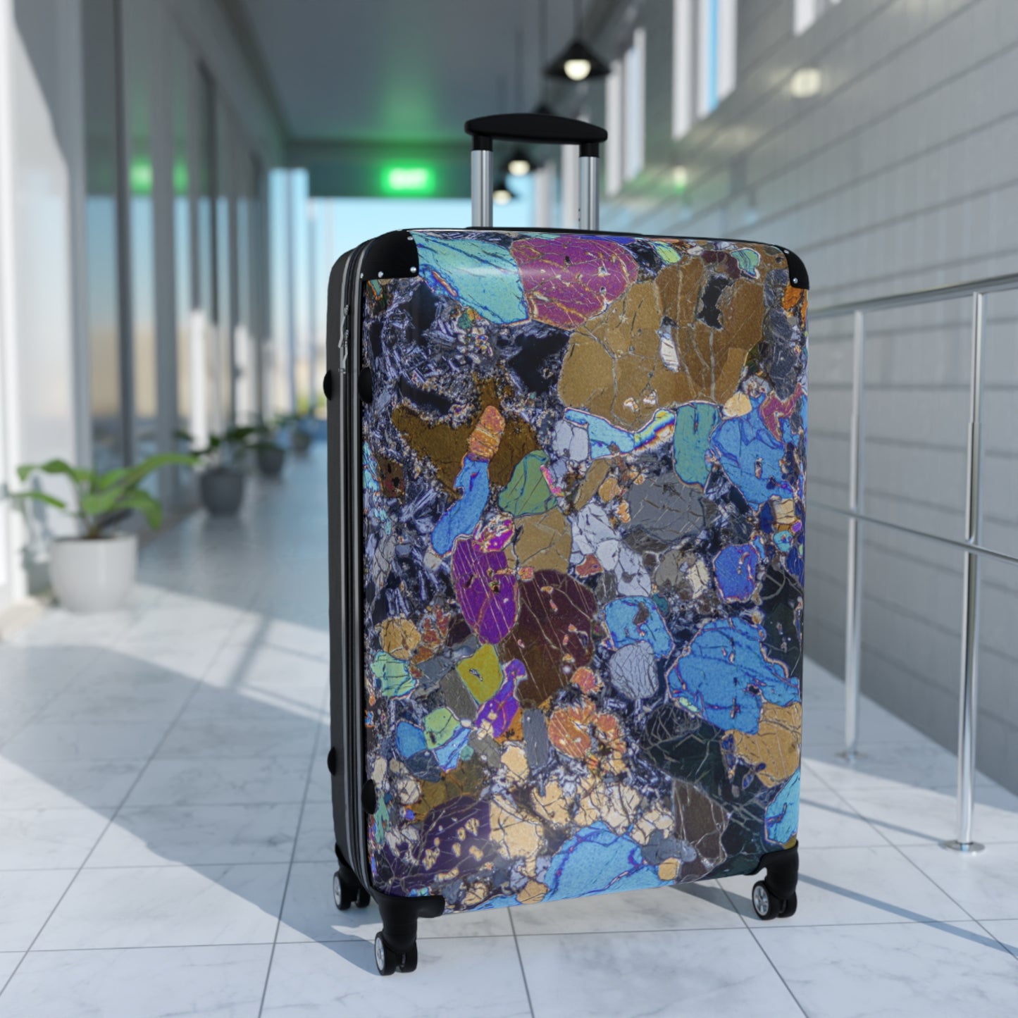 Gabbro with Pyroxene/Olivine Travel Suitcase