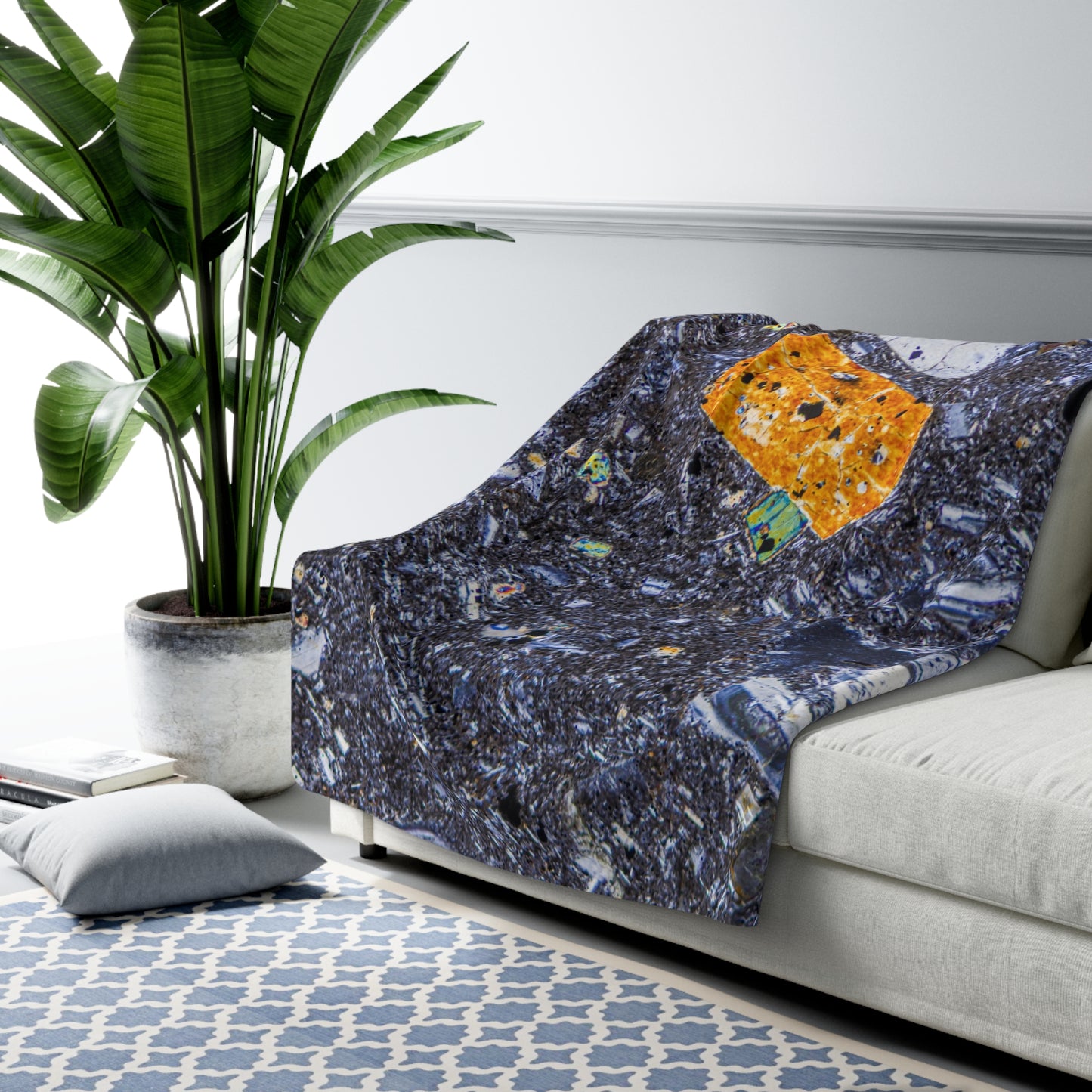 Pyroxene Crystal Sherpa Fleece Blanket