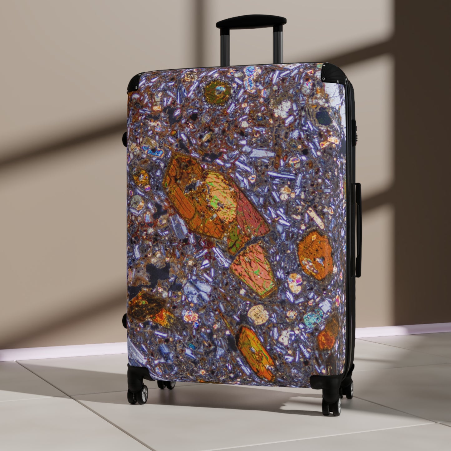 Hornblende in Basalt Travel Suitcase