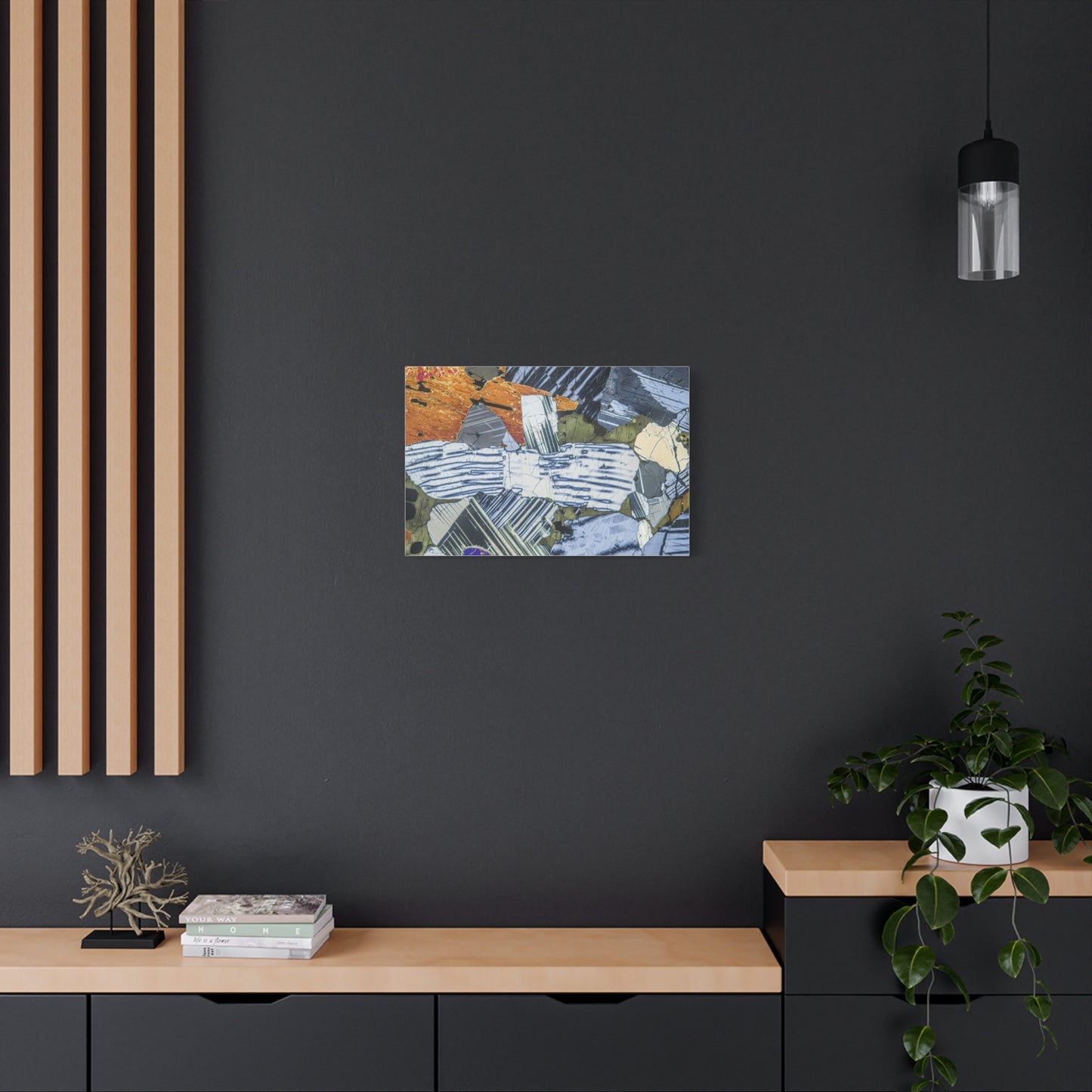 Feldspar with Pyroxene Canvas Wall Art