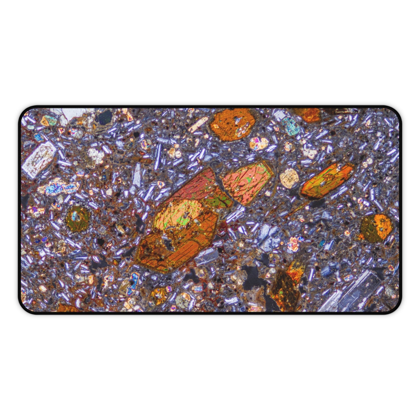 Hornblende in Basalt Vein Desk Mat