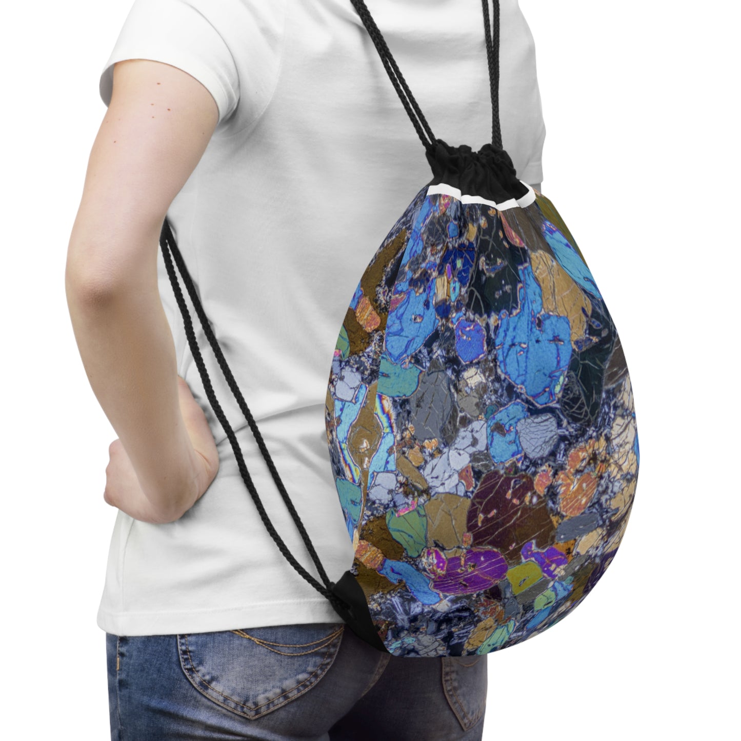 gabbro with Olivine/Pyroxene Drawstring Bag