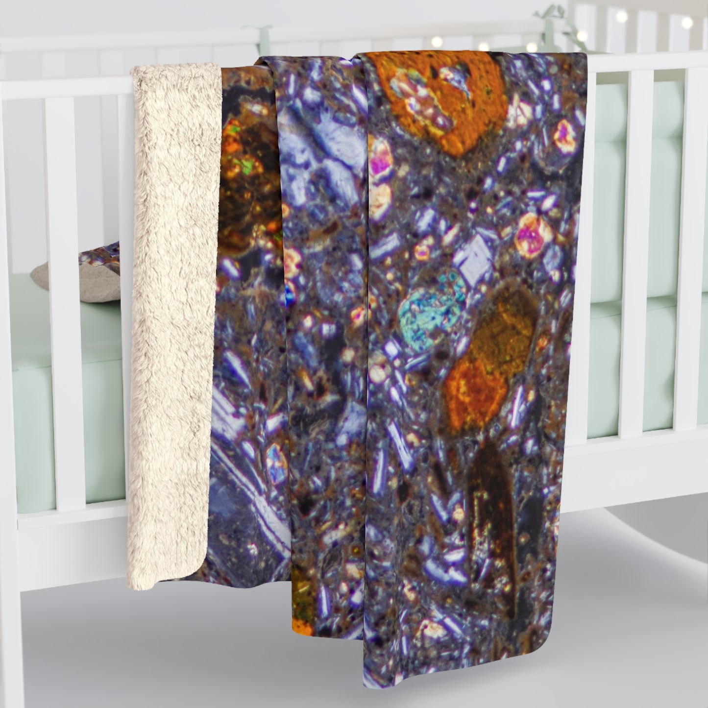 Hornblende in Basalt Sherpa Fleece Blanket