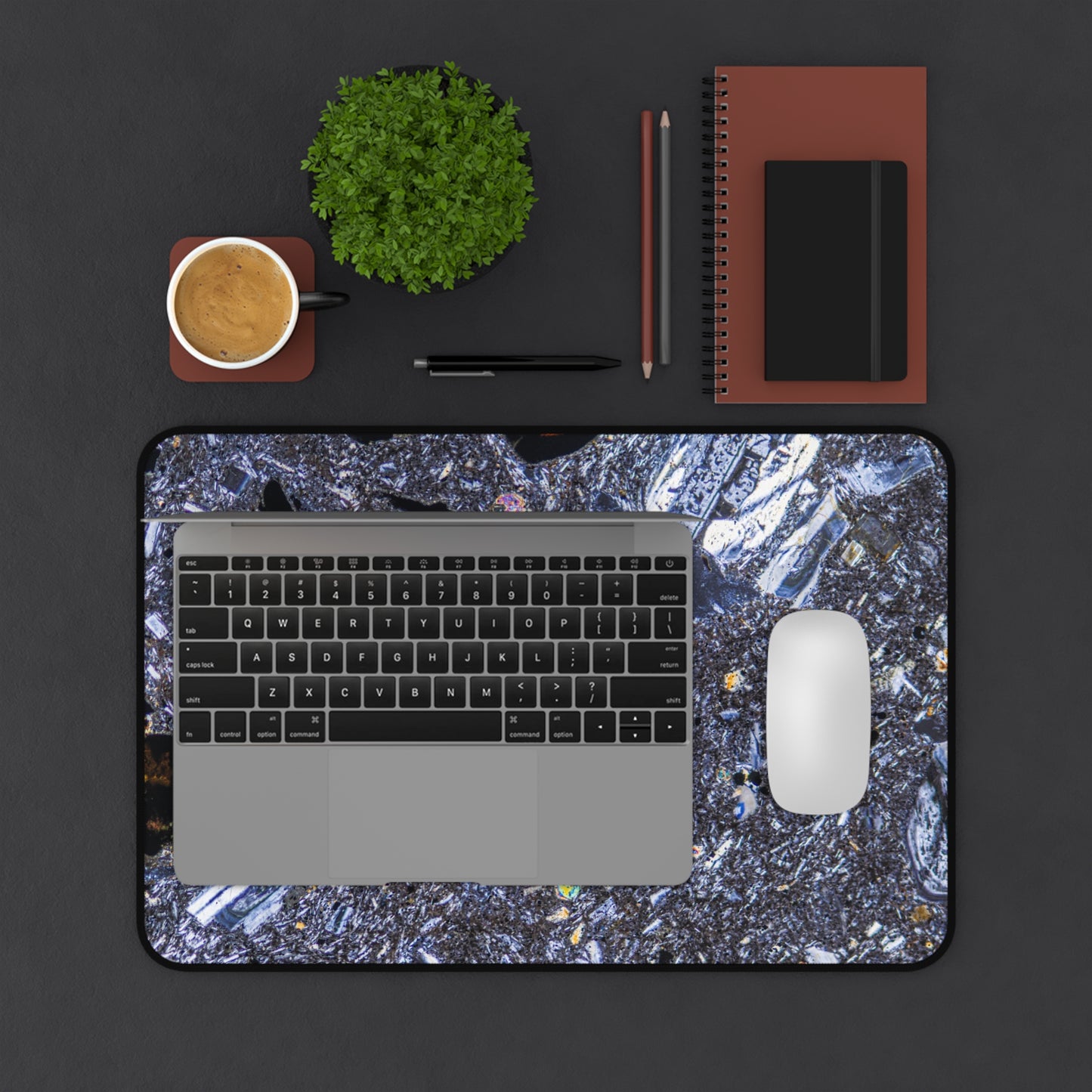 Pyroxene Crystal Vein Desk Mat