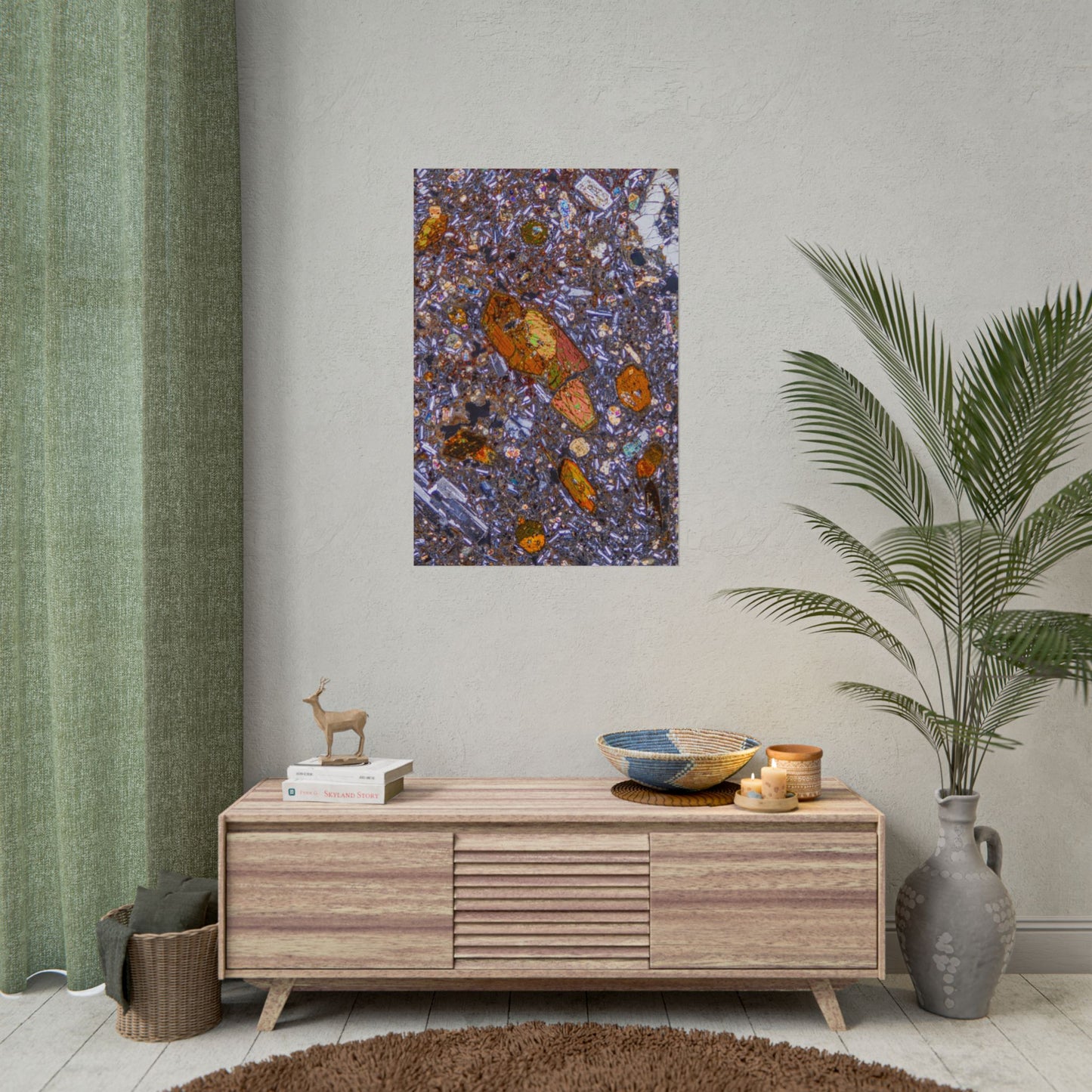Hornblende in Basalt Rolled Posters