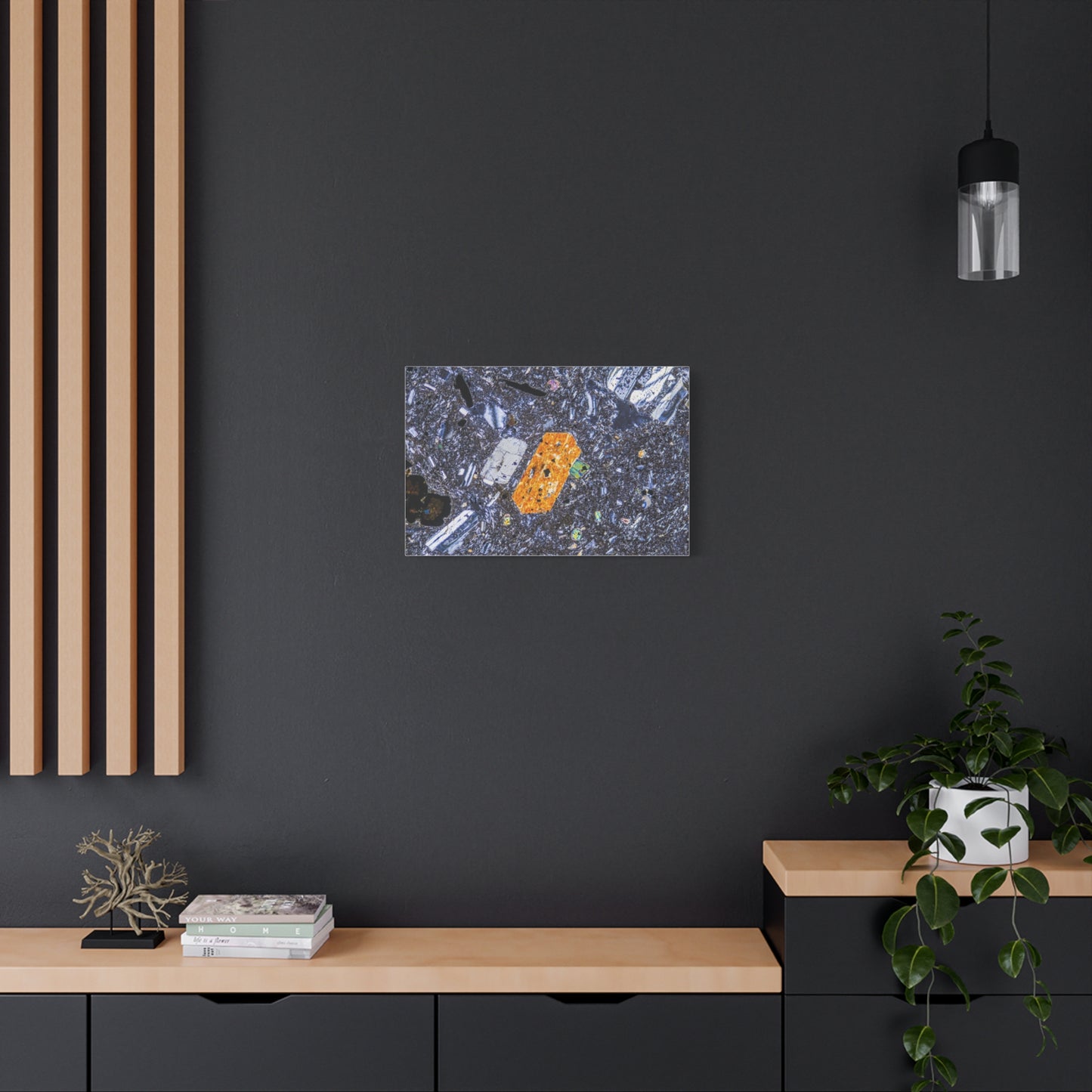 Pyroxene Crystal Canvas Wall Art