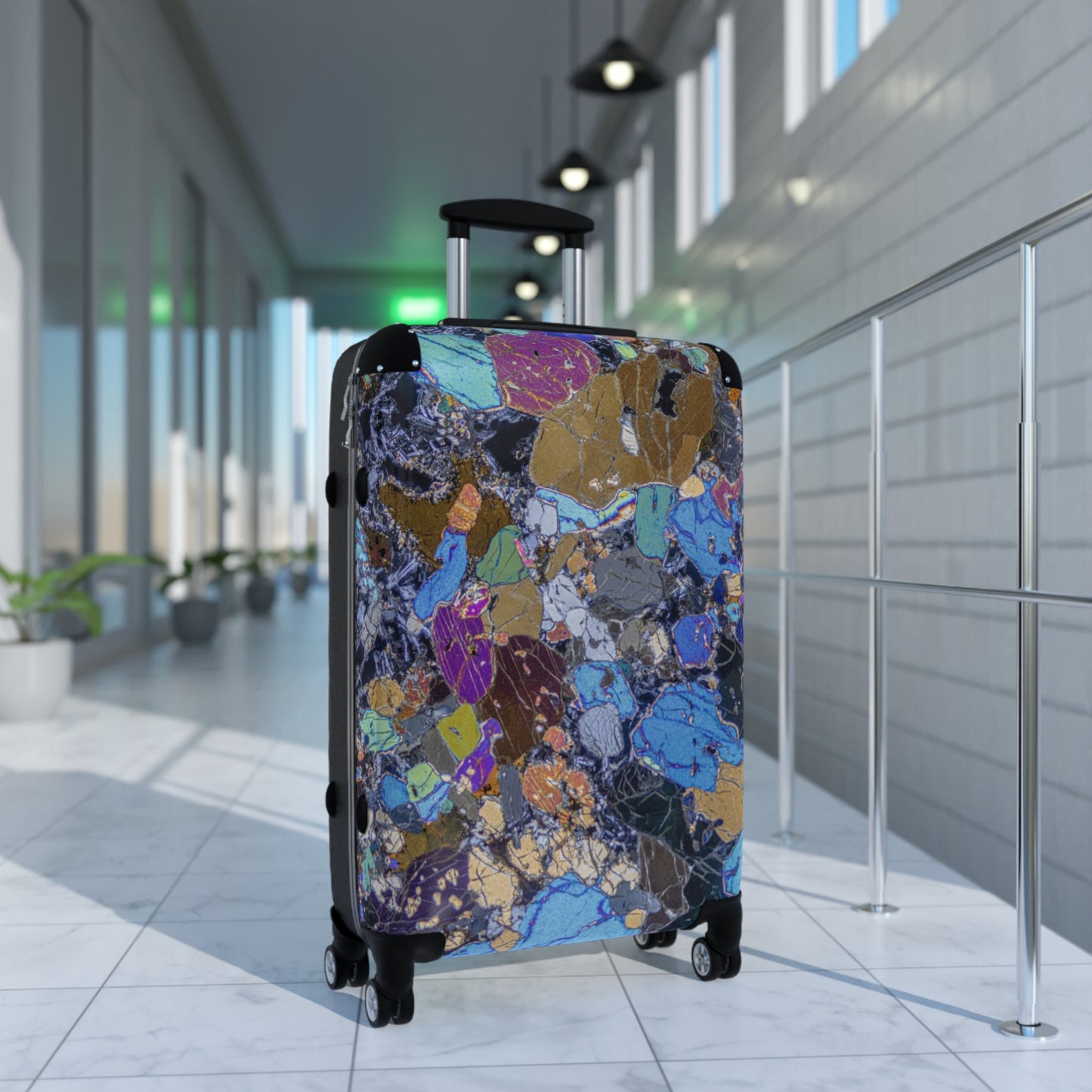 Gabbro with Pyroxene/Olivine Travel Suitcase