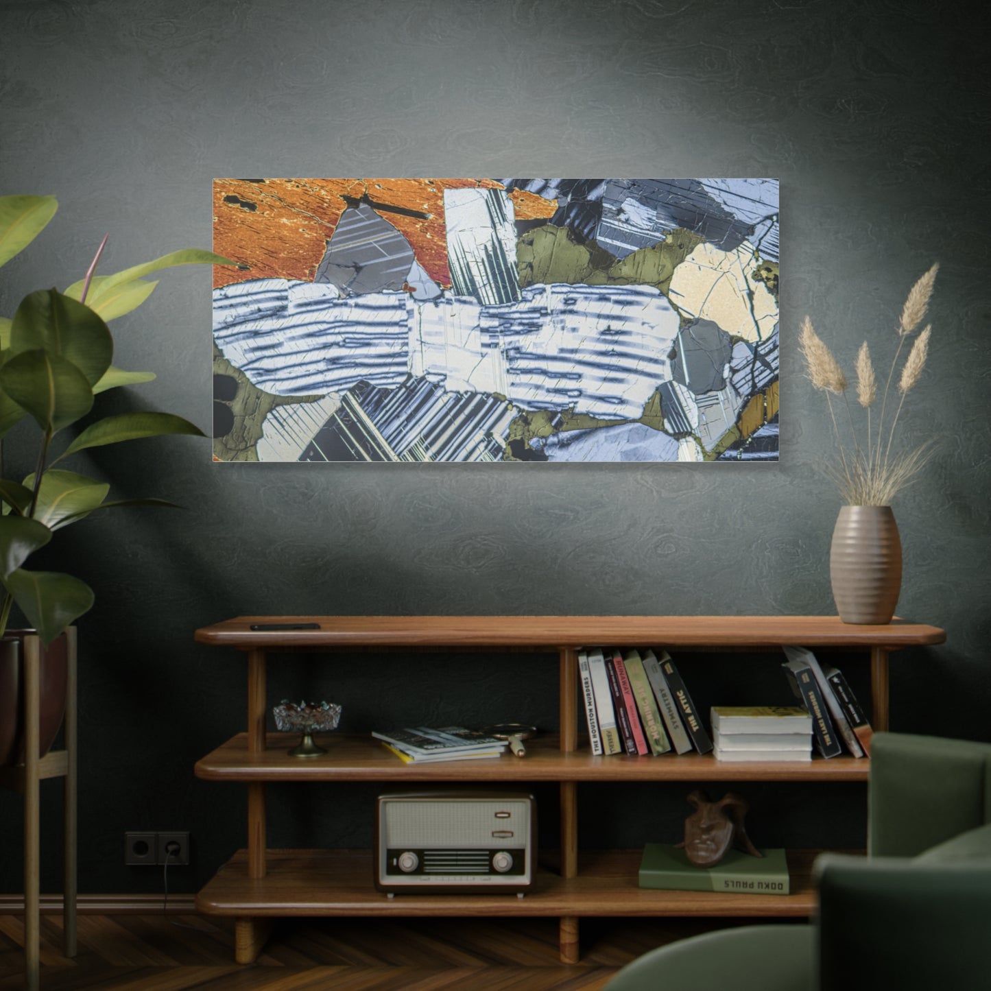 Feldspar with Pyroxene Canvas Wall Art