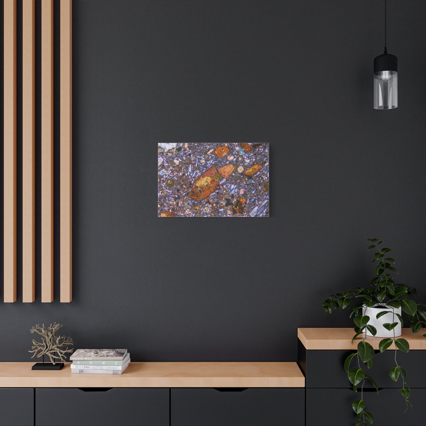 Hornblende with Plagioclase Canvas Wall Art