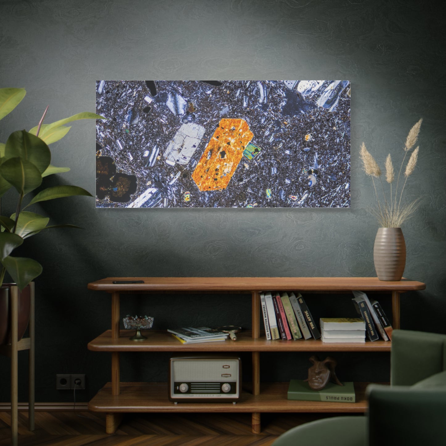 Pyroxene Crystal Canvas Wall Art