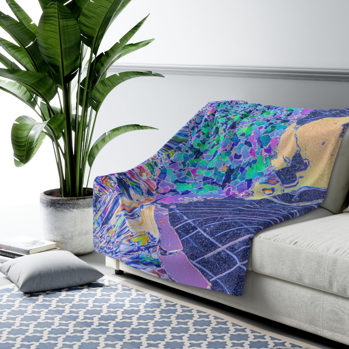 Calcite Sherpa Fleece Blanket