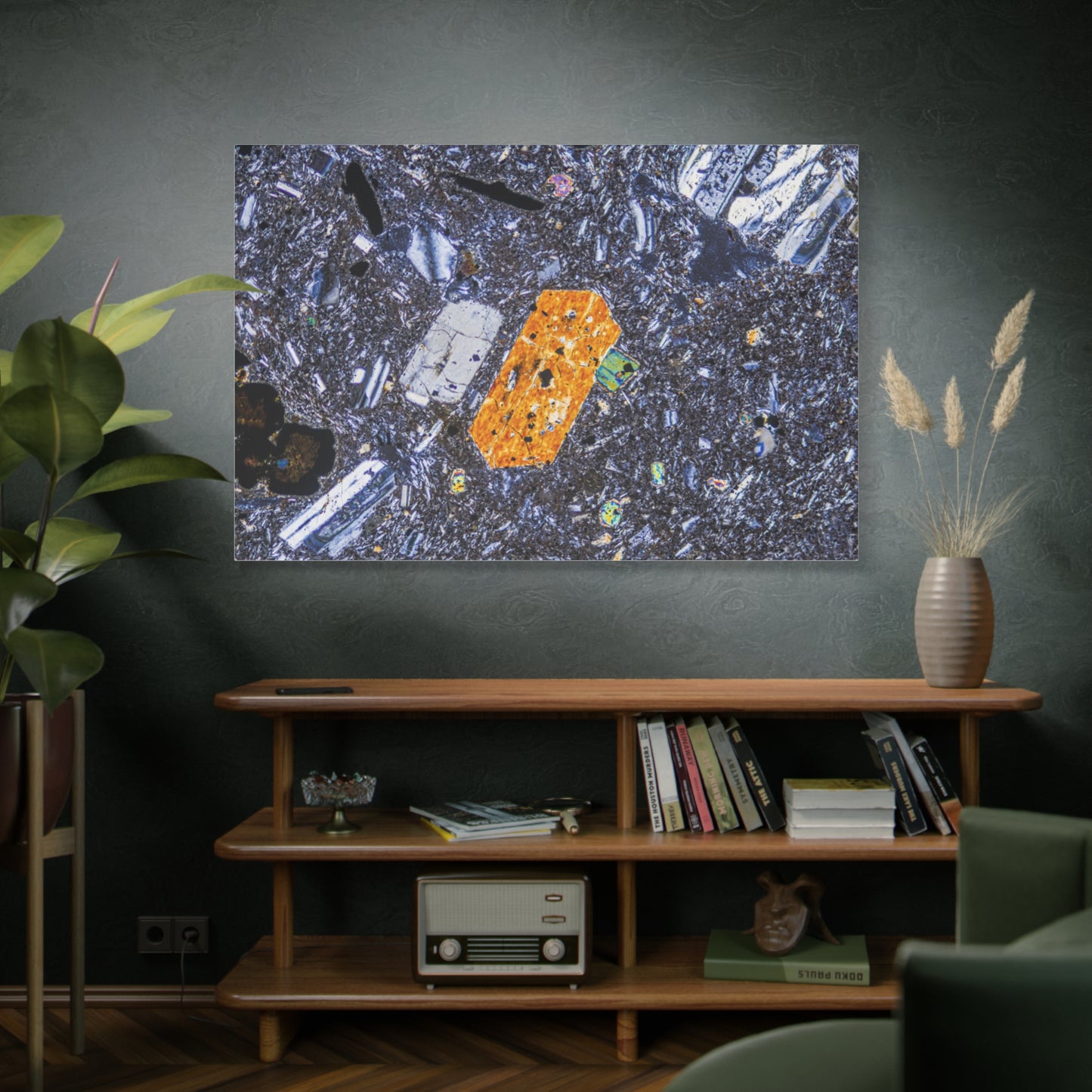Pyroxene Crystal Canvas Wall Art