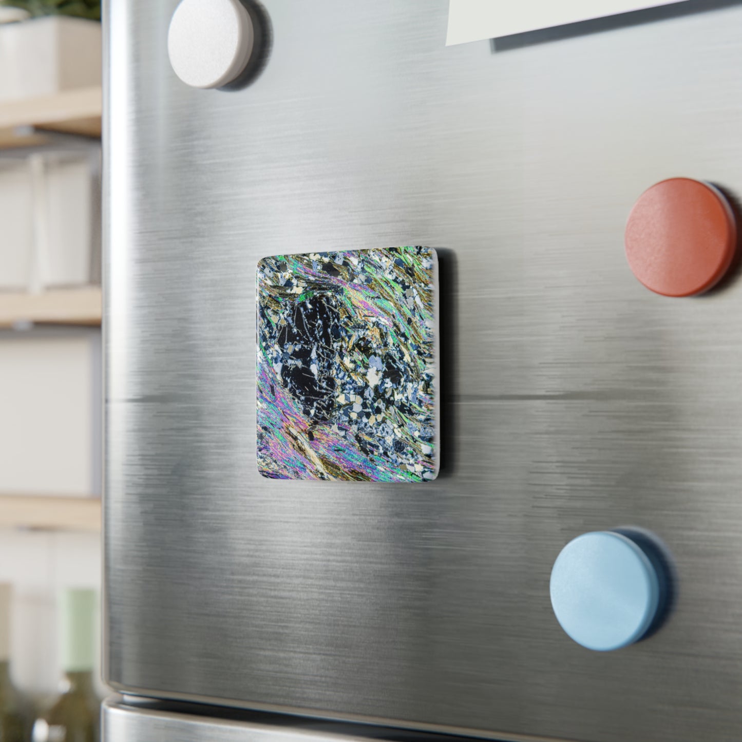 Metamorphosing Garnet Porcelain Magnet