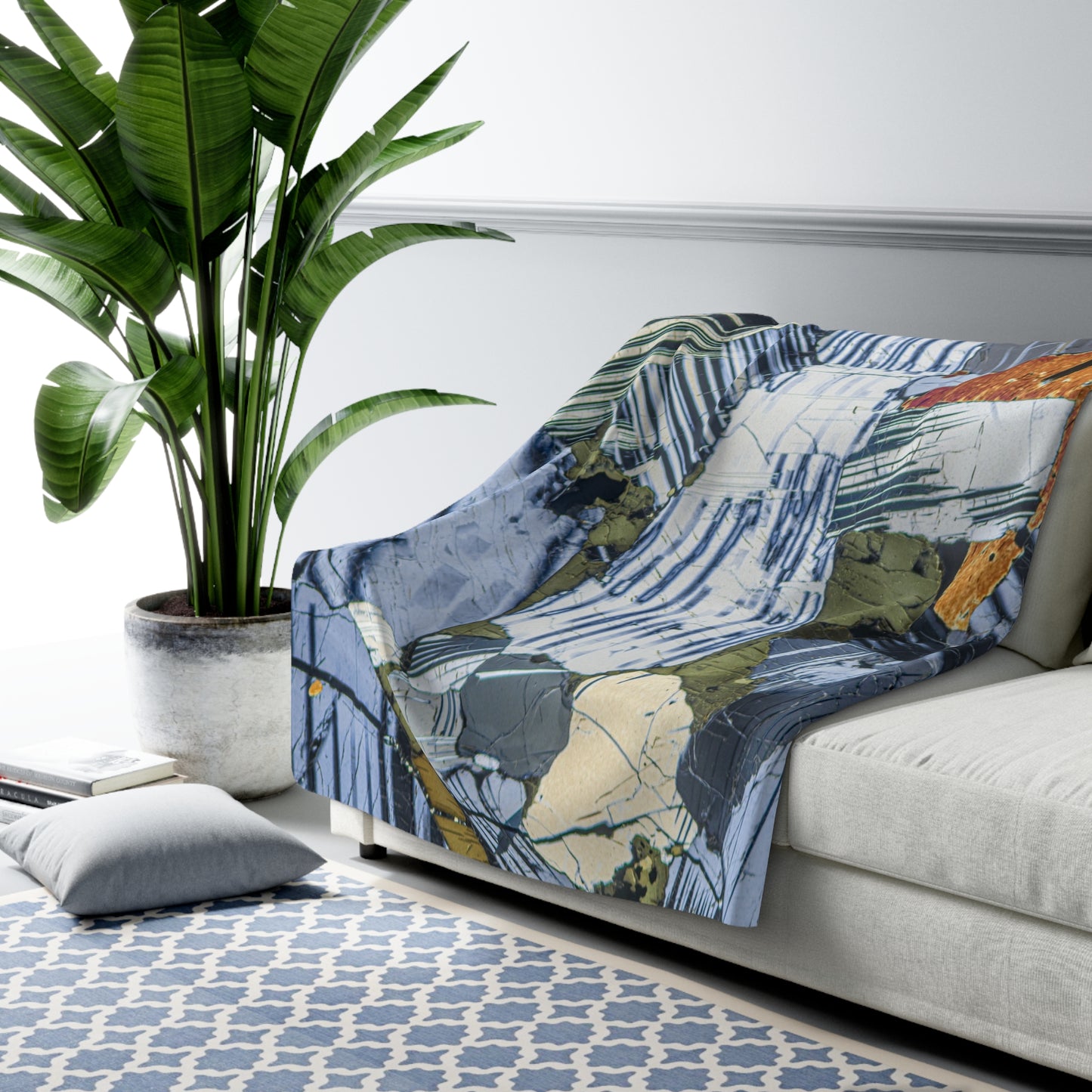 Plagioclase and Pyroxene Sherpa Fleece Blanket