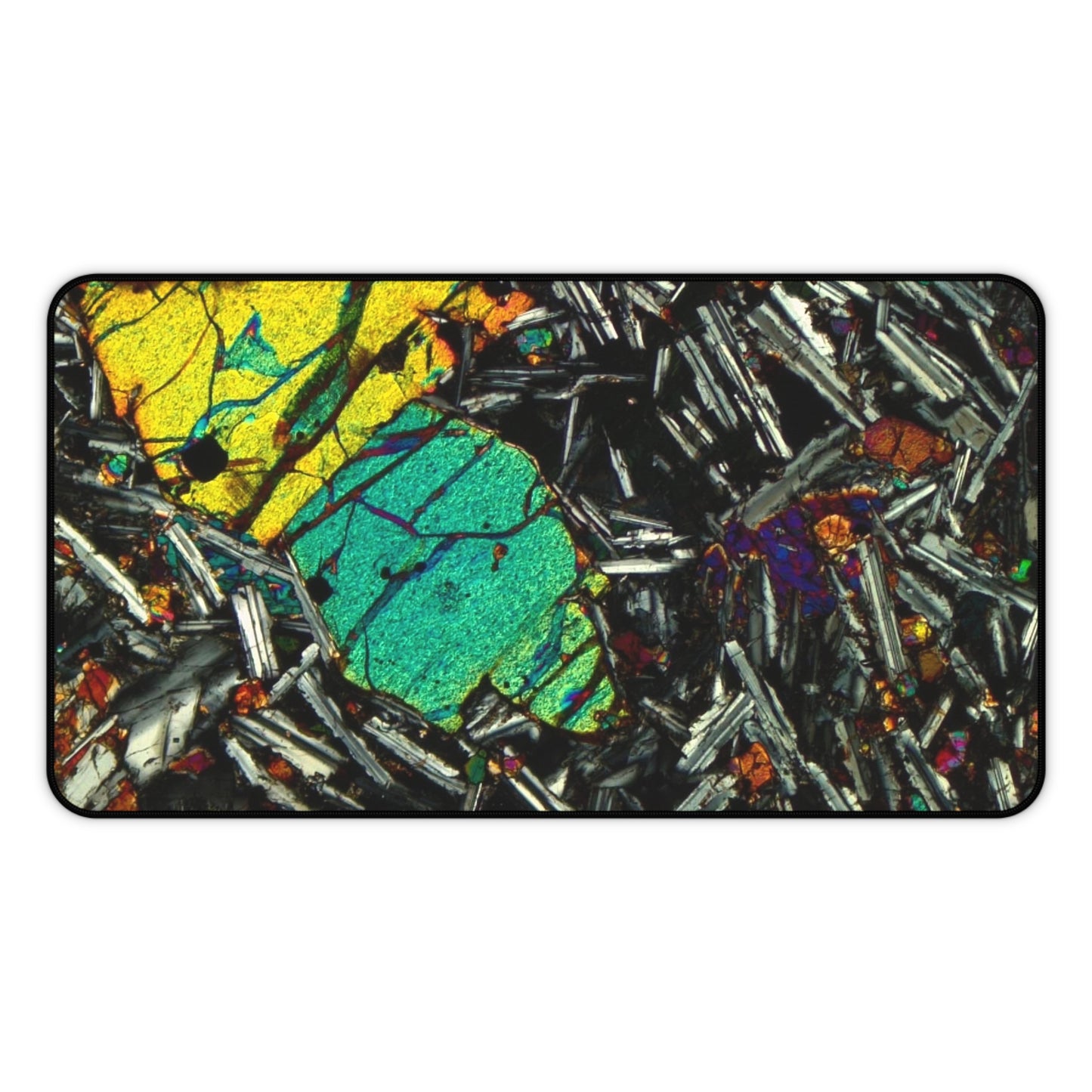 Olivine in Basalt Desk Mat