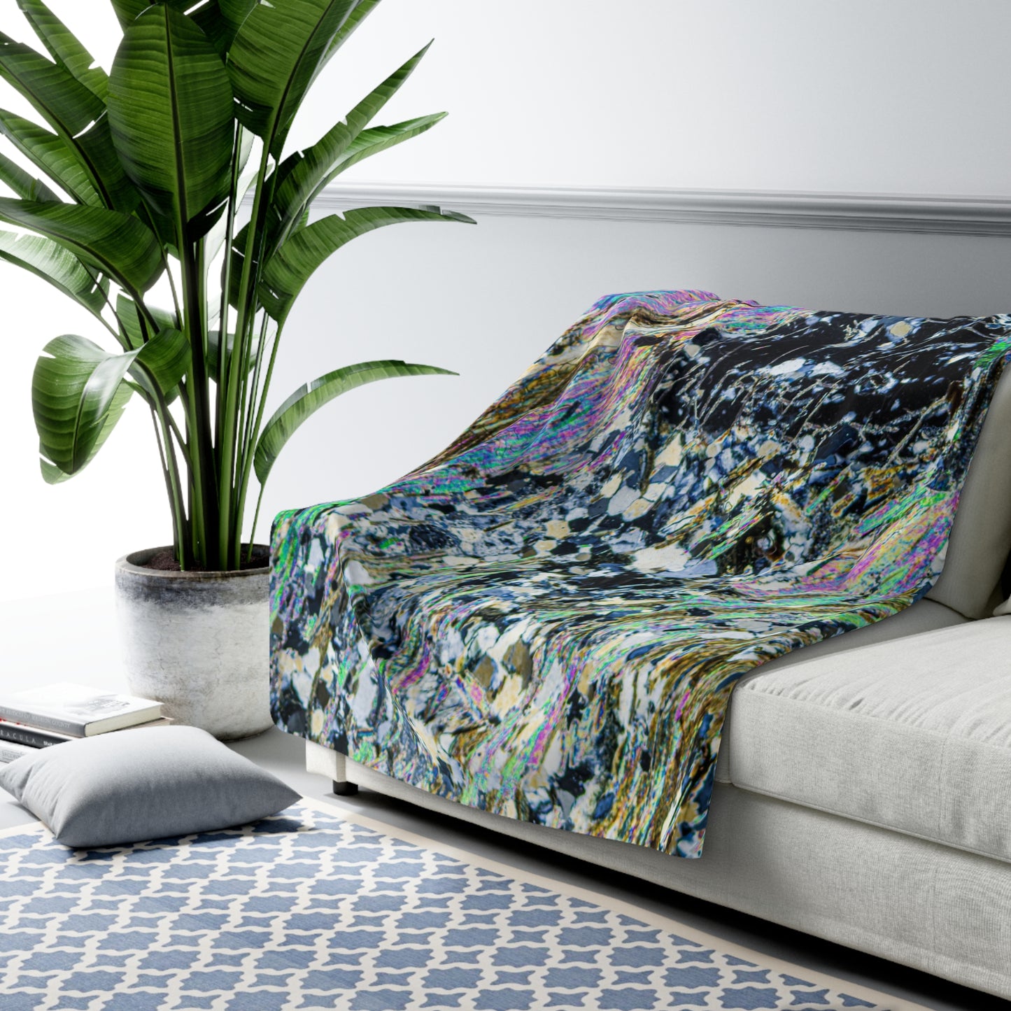 Metamorphosing Garnet Sherpa Fleece Blanket