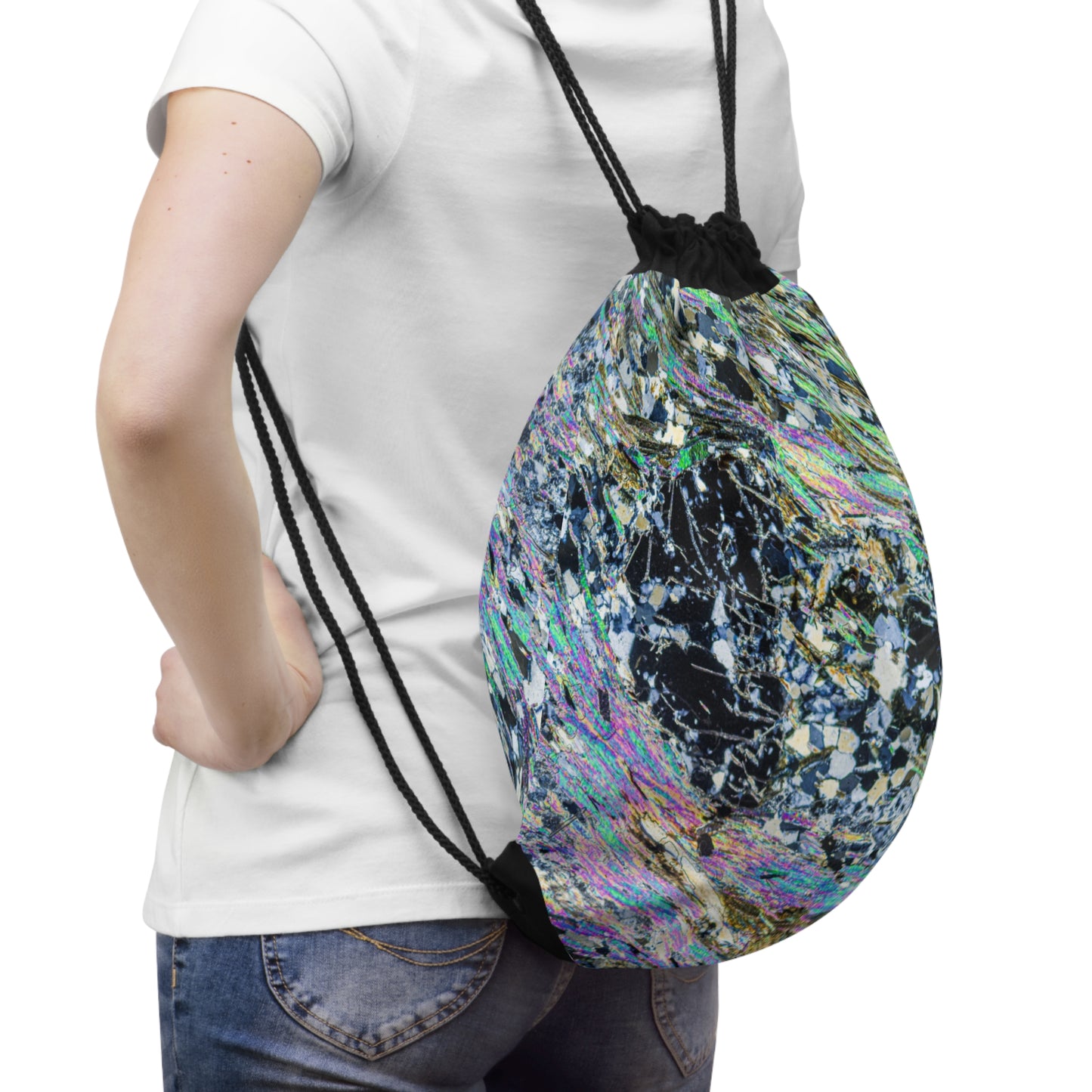 Metamorphosing Garnet Drawstring Bag