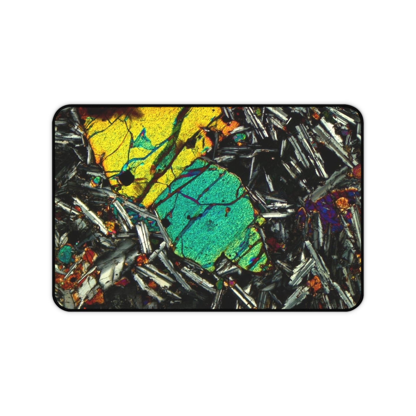Olivine in Basalt Desk Mat