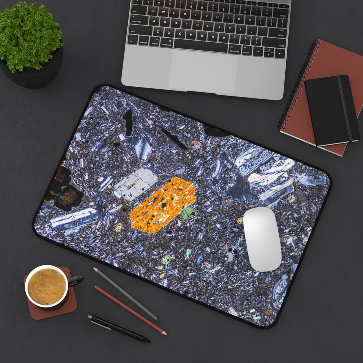 Pyroxene Crystal Vein Desk Mat