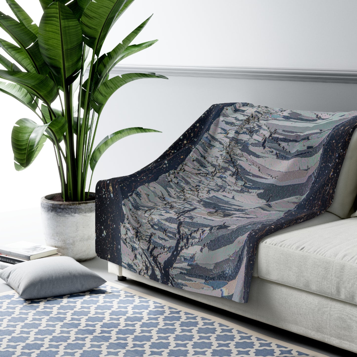 Mineralization Vein Sherpa Fleece Blanket