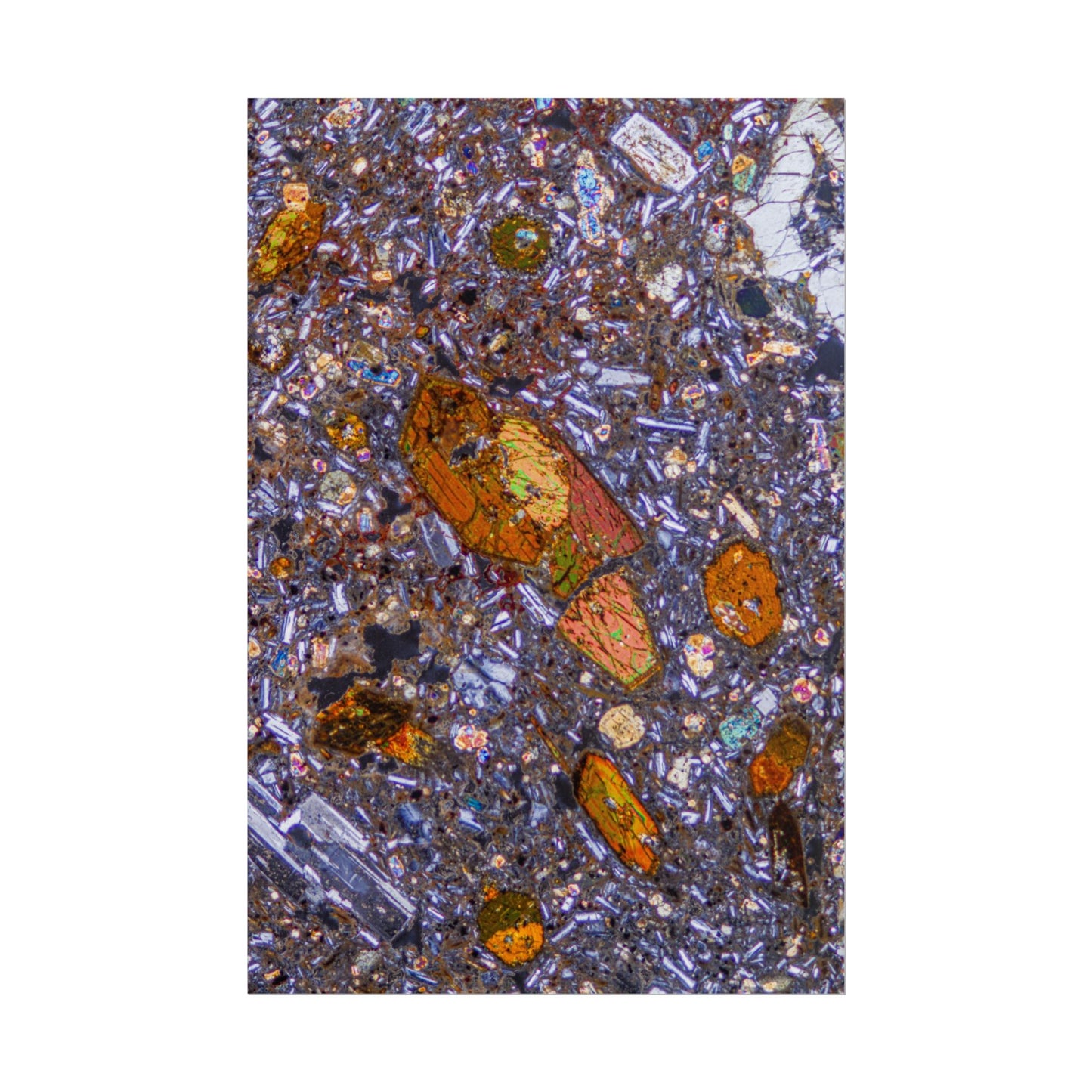 Hornblende in Basalt Rolled Posters
