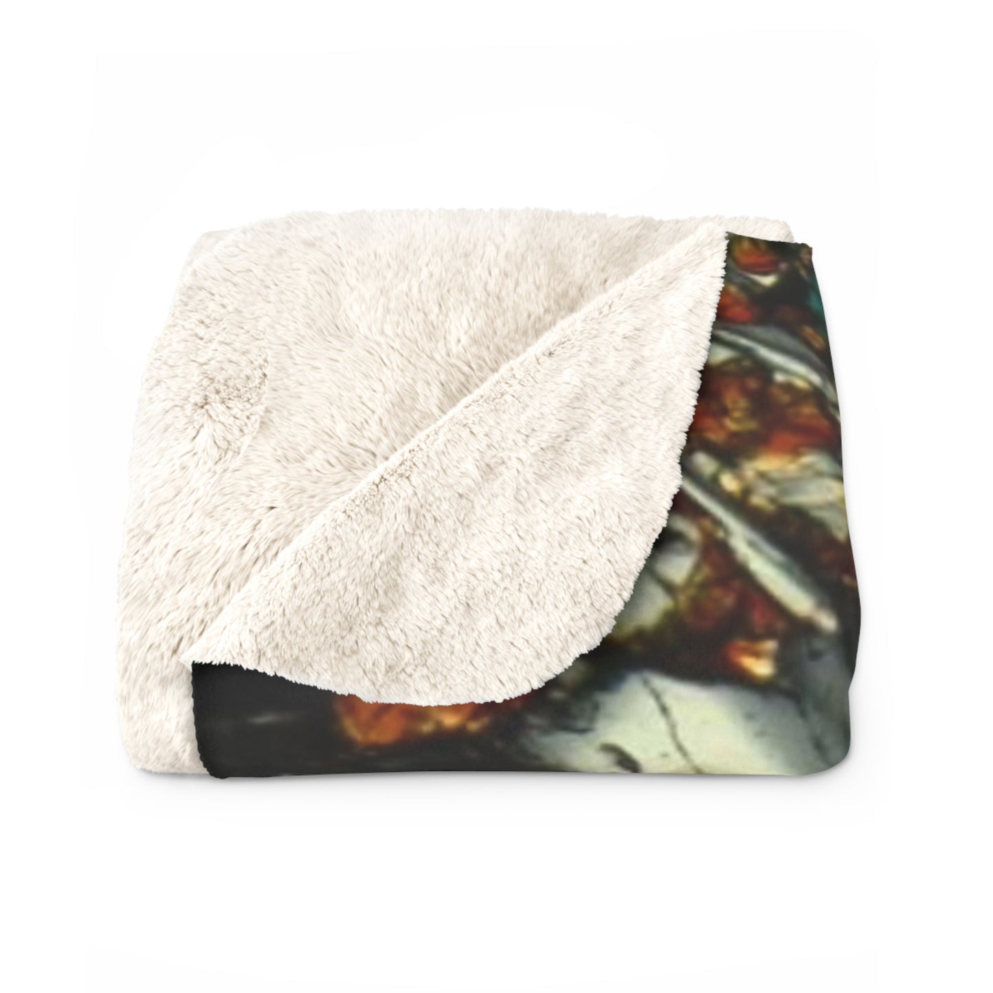 Olivine in Basalt Sherpa Fleece Blanket