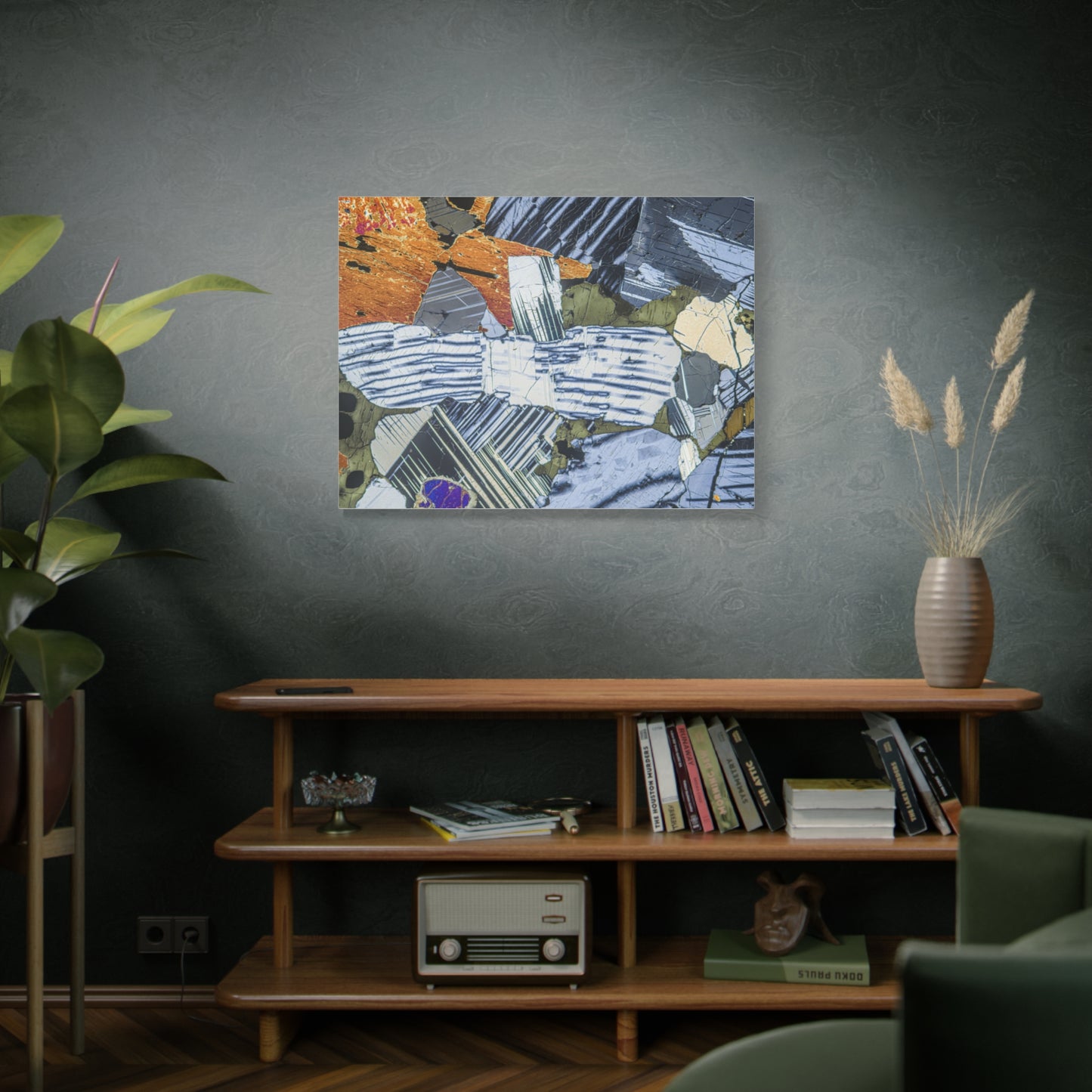 Feldspar with Pyroxene Canvas Wall Art