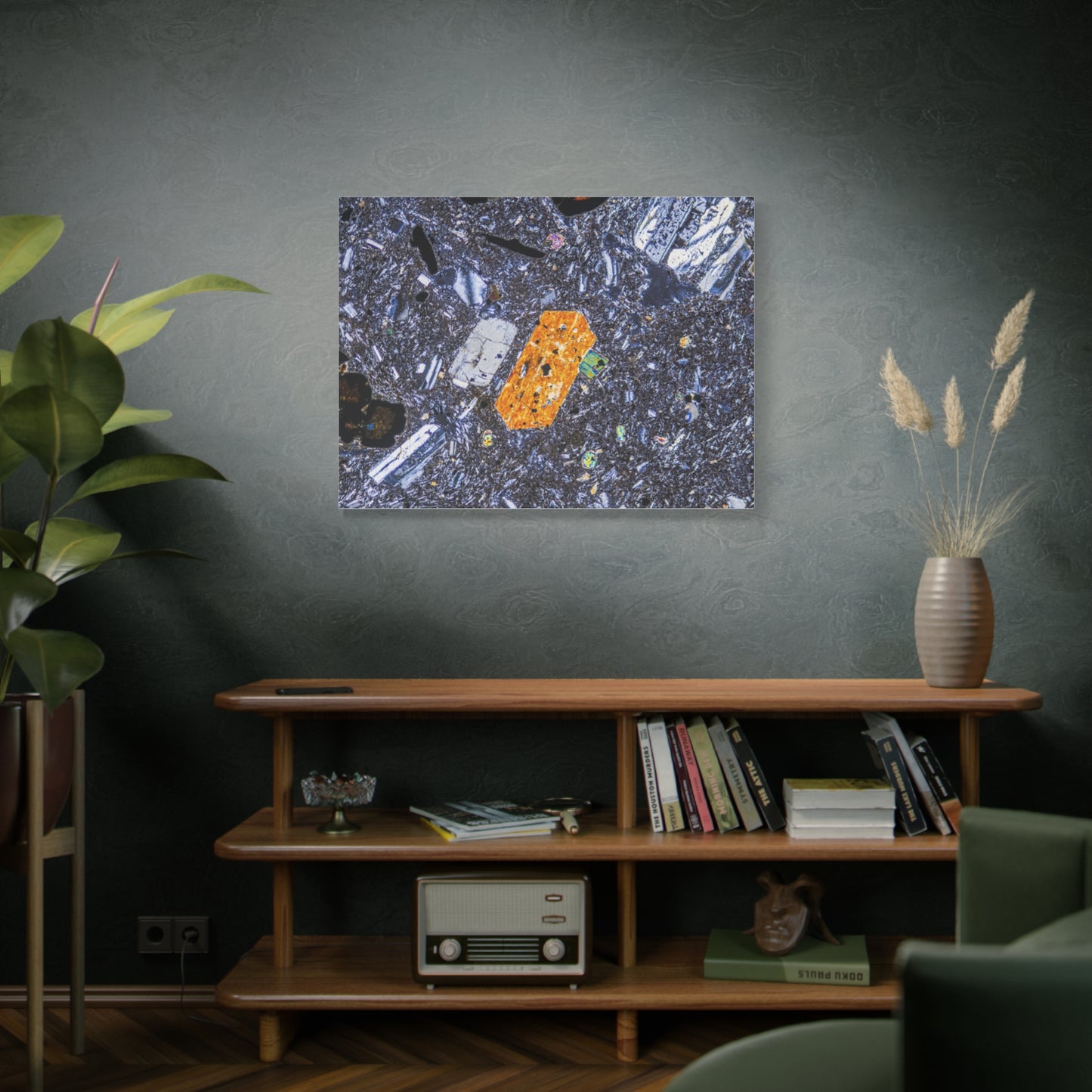 Pyroxene Crystal Canvas Wall Art