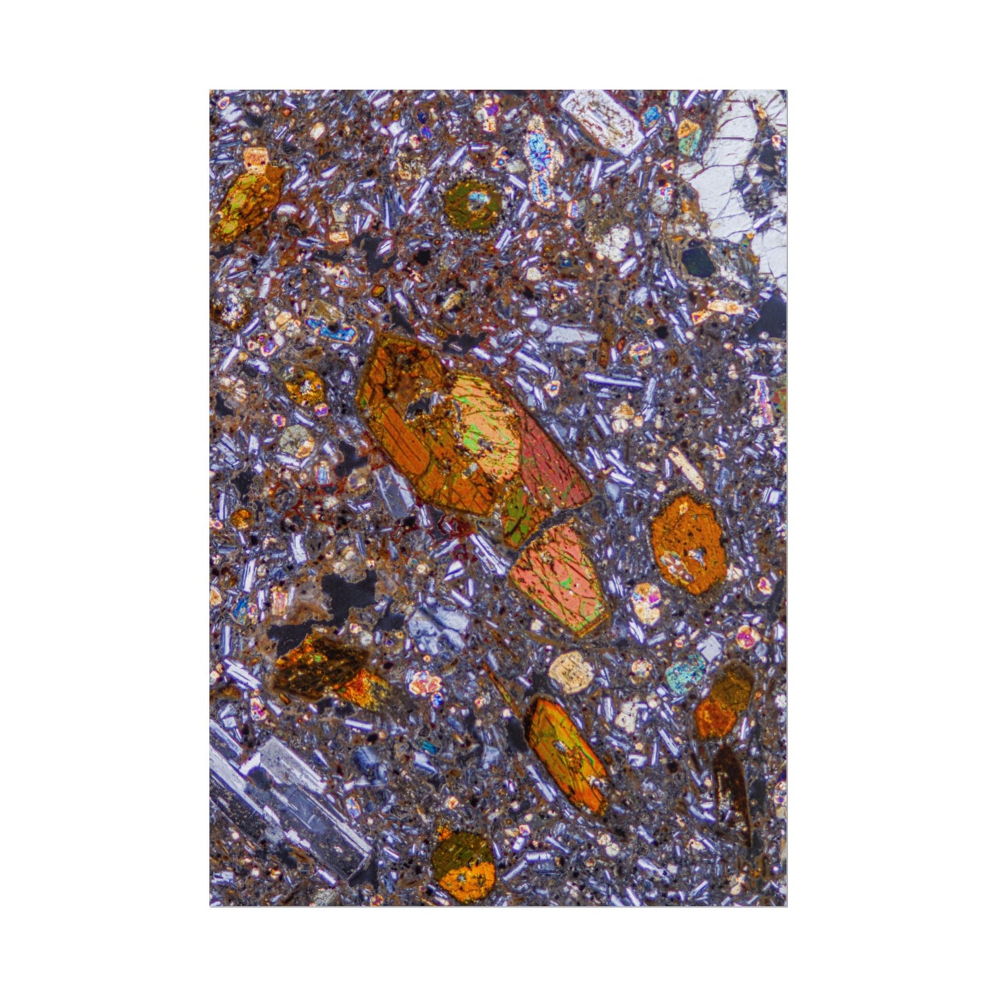 Hornblende in Basalt Rolled Posters