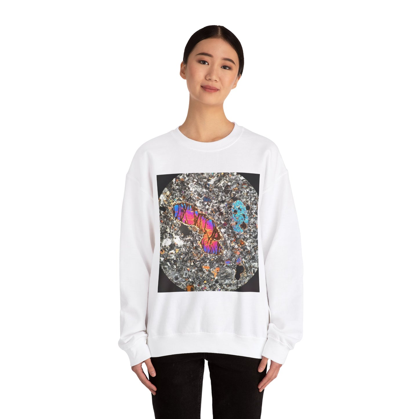 Olivine surrounded by Plagioclase - Heavy Blend™ Crewneck Sweatshirt