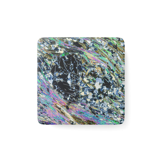 Metamorphosing Garnet Porcelain Magnet