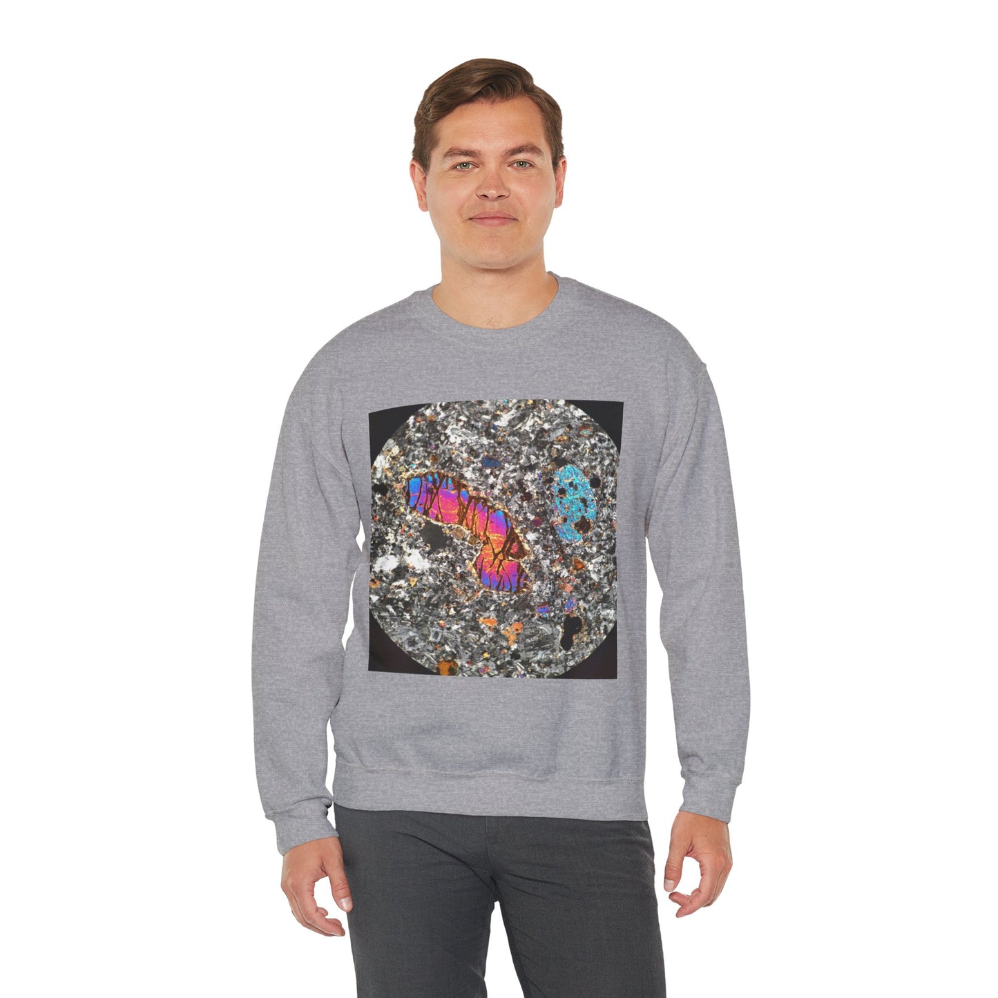 Olivine surrounded by Plagioclase - Heavy Blend™ Crewneck Sweatshirt