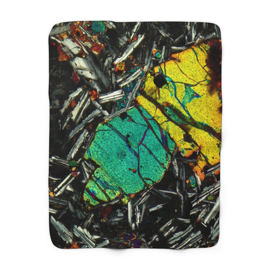 Olivine in Basalt Sherpa Fleece Blanket