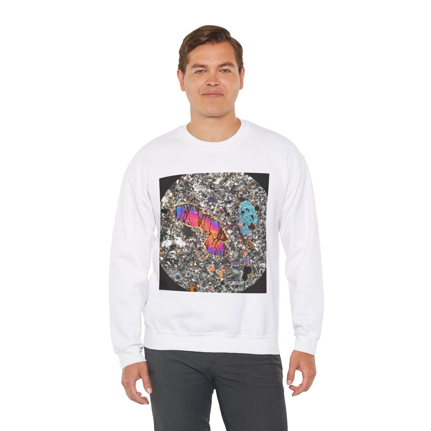 Olivine surrounded by Plagioclase - Heavy Blend™ Crewneck Sweatshirt