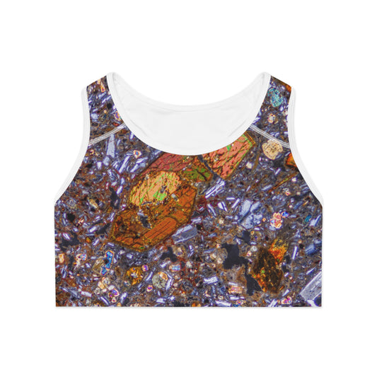 Hornblende in Basalt Sports Bra