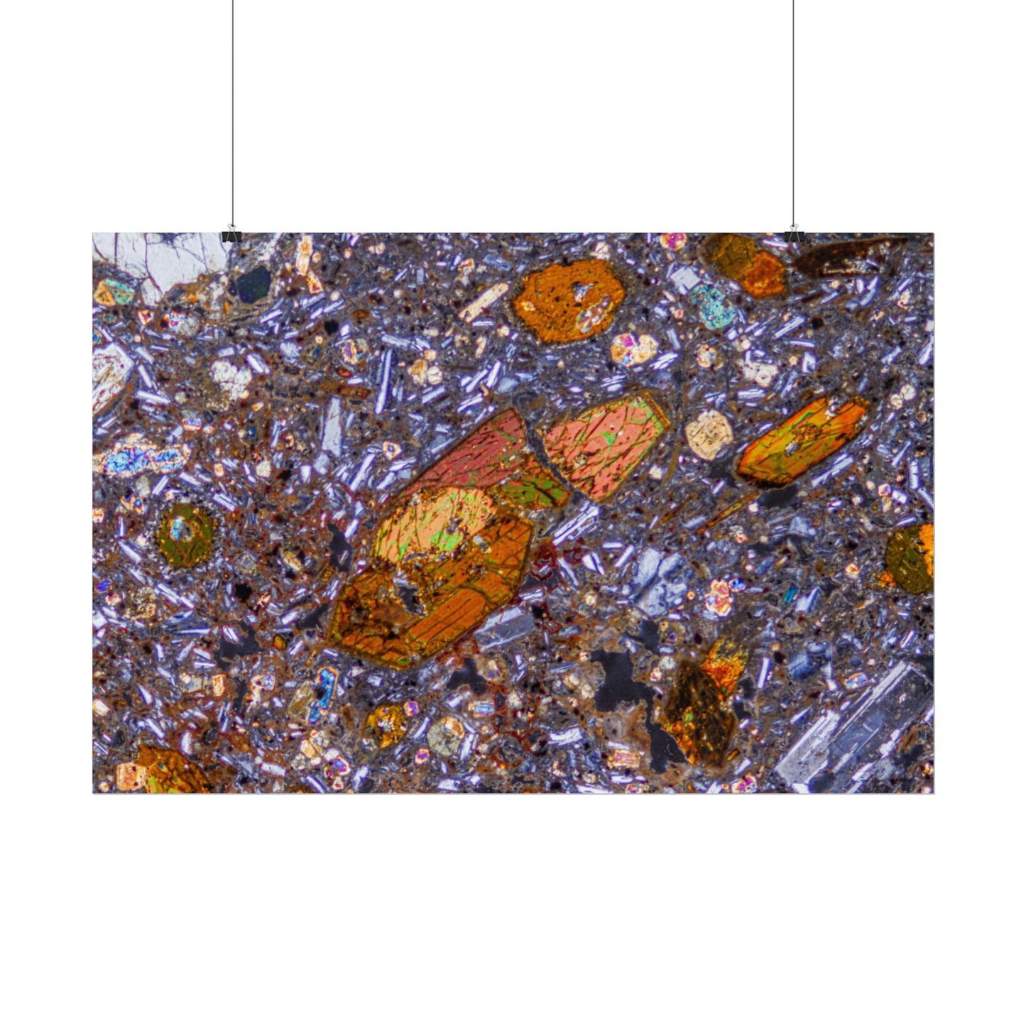 Hornblende in Basalt Rolled Posters