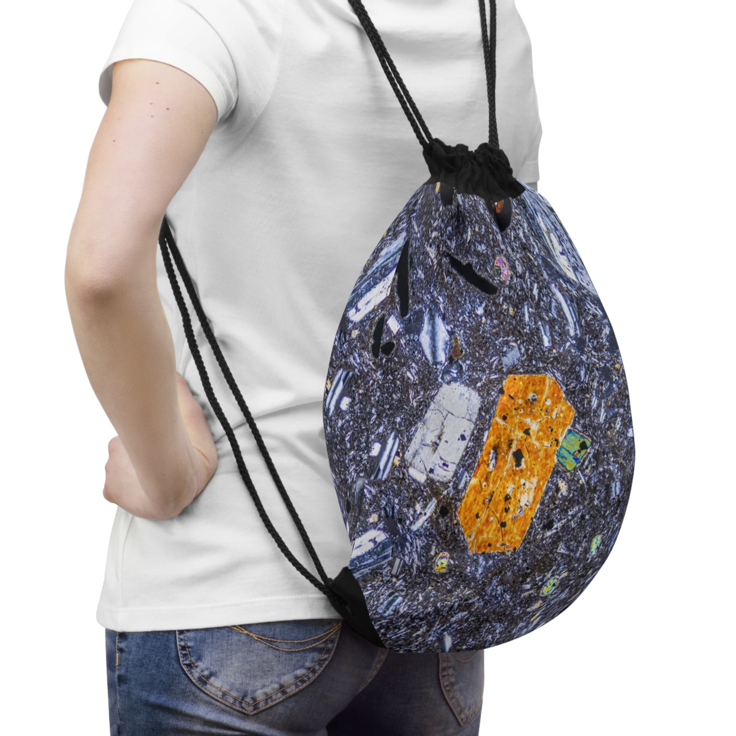 Pyroxene Crystal Drawstring Bag