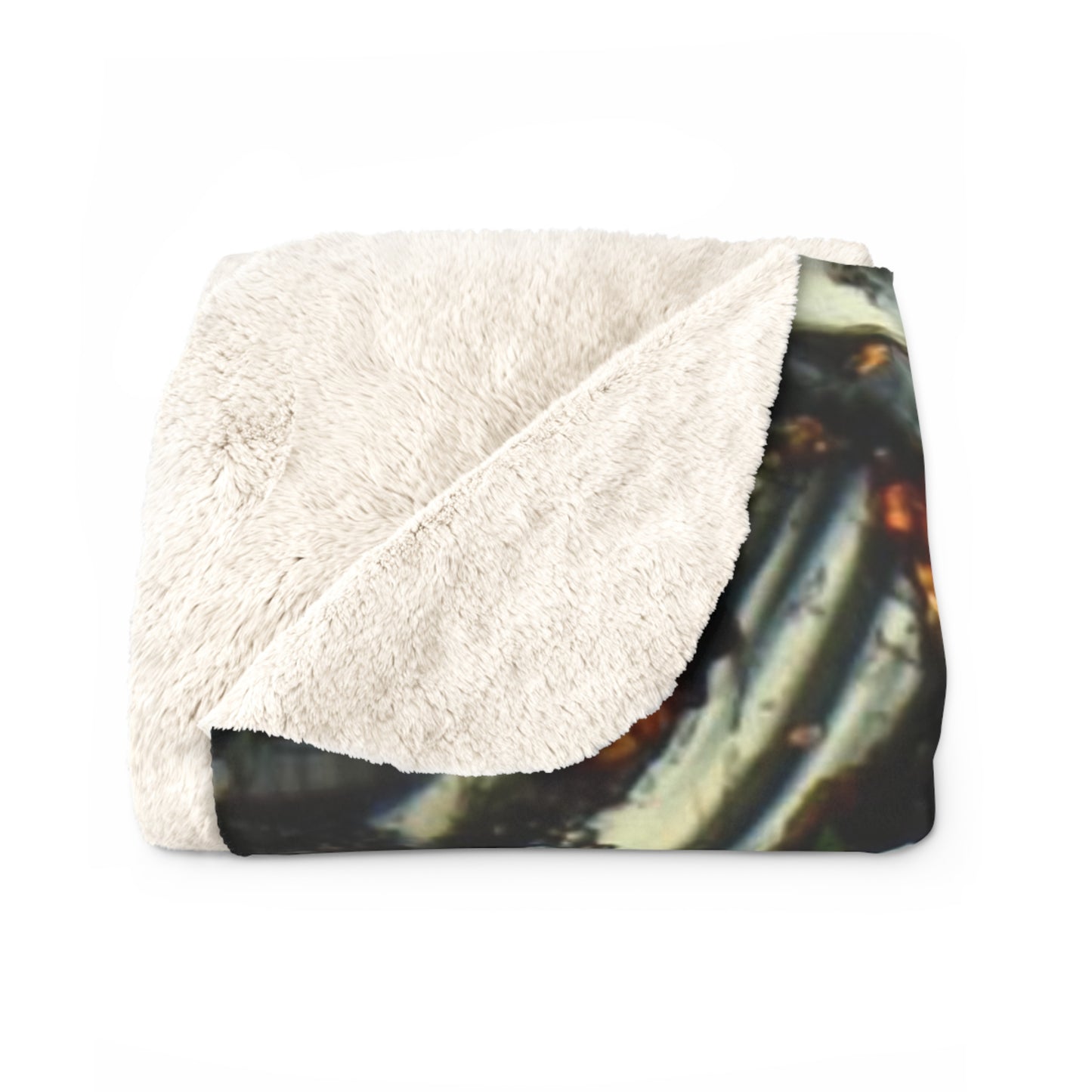 Olivine in Basalt Sherpa Fleece Blanket