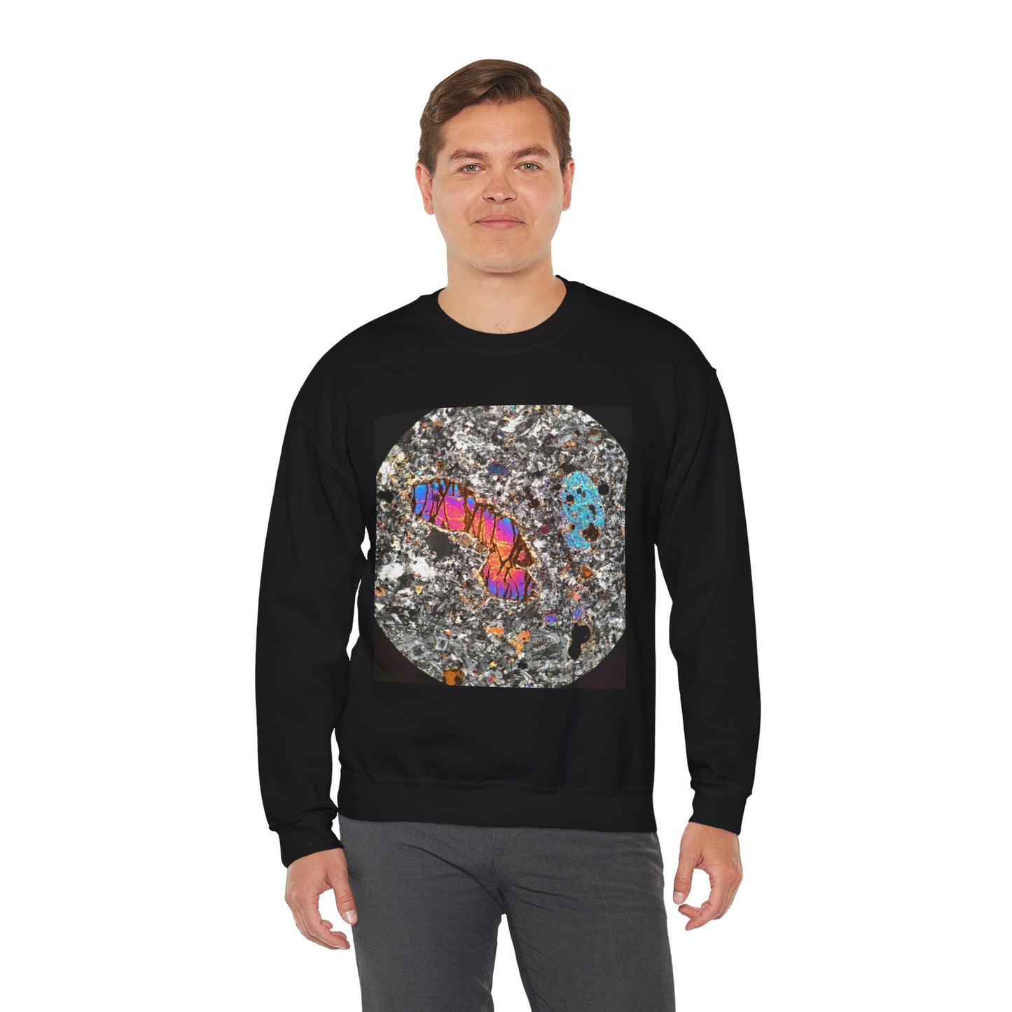 Olivine surrounded by Plagioclase - Heavy Blend™ Crewneck Sweatshirt