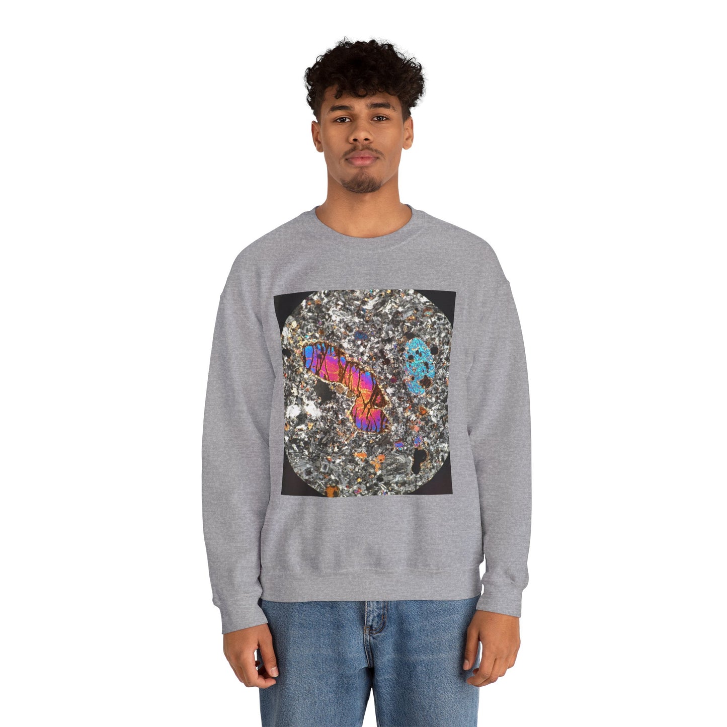 Olivine surrounded by Plagioclase - Heavy Blend™ Crewneck Sweatshirt