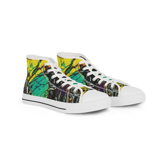 Olivine in Basalt High Top Sneakers for Men