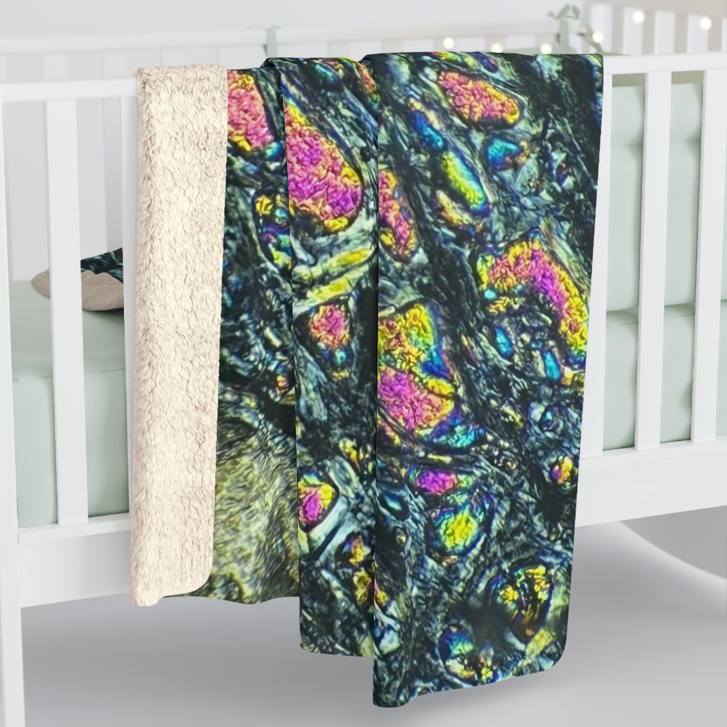 Peridotite-Serpentine Sherpa Fleece Blanket