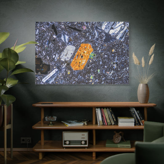 Pyroxene Crystal Canvas Wall Art