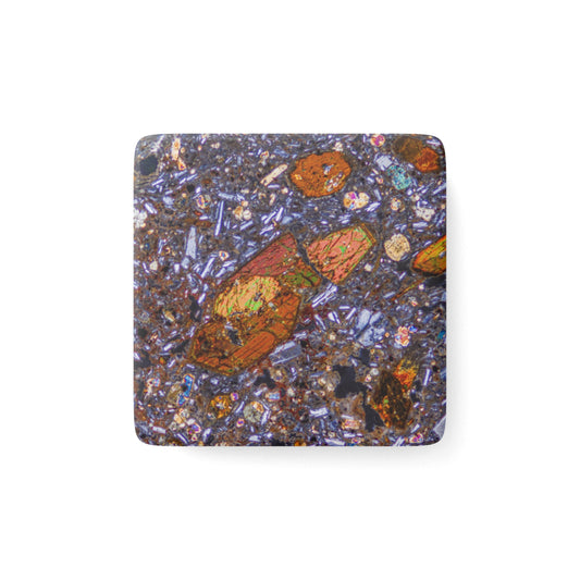 Hornblende in Basalt Porcelain Magnet