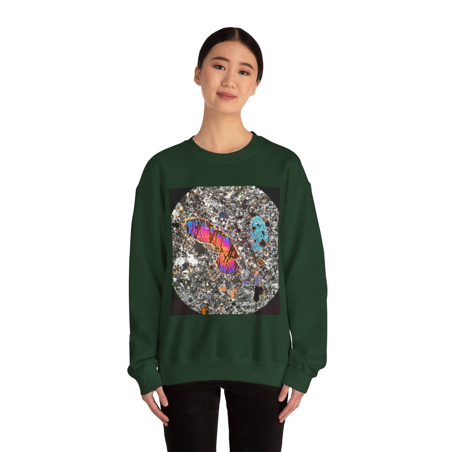 Olivine surrounded by Plagioclase - Heavy Blend™ Crewneck Sweatshirt