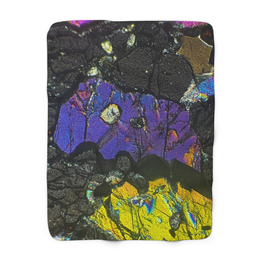 Dinosaur skull in Eclogite Sherpa Fleece Blanket