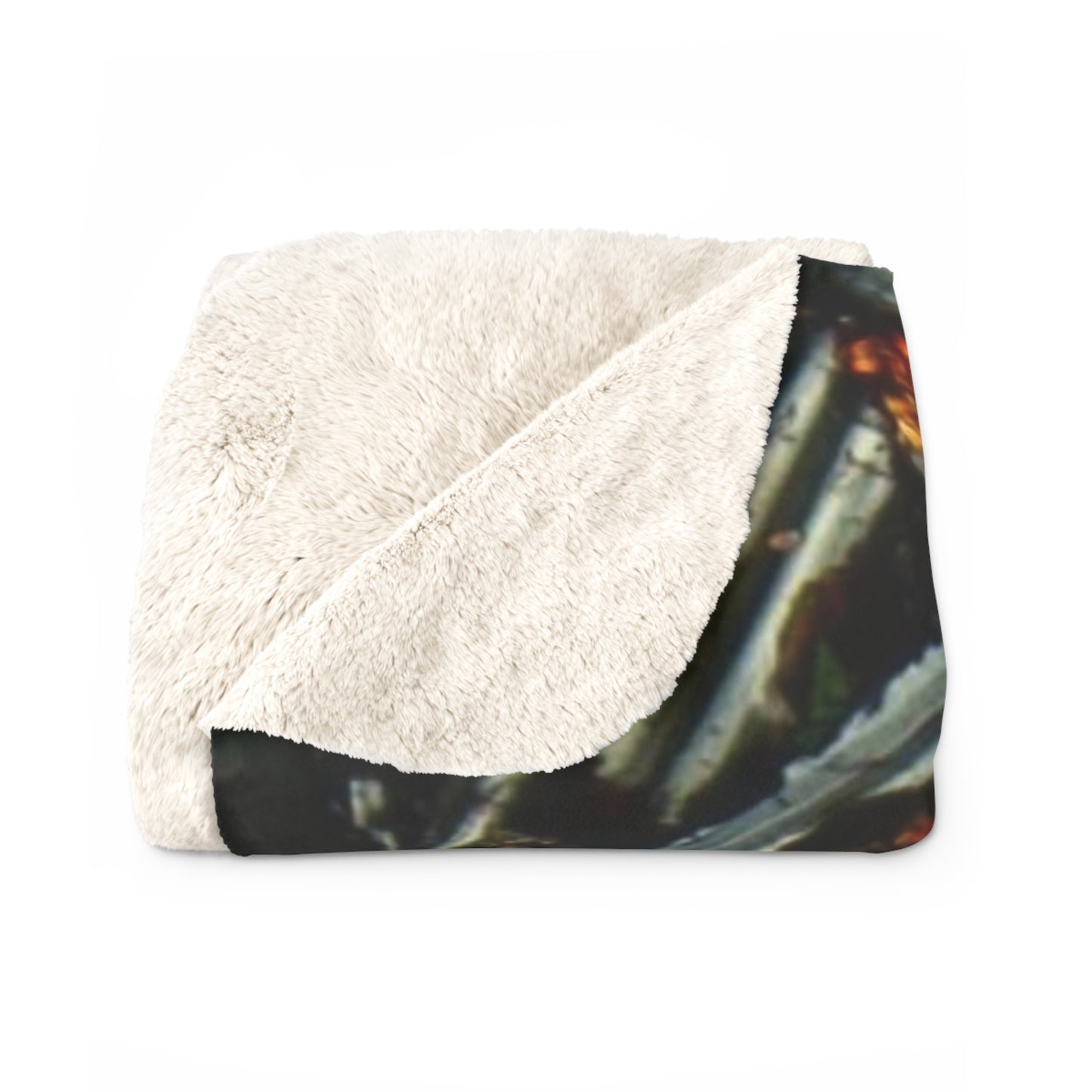 Olivine in Basalt Sherpa Fleece Blanket