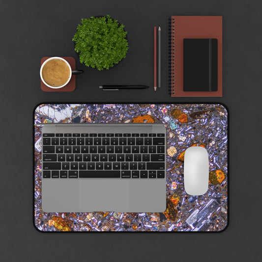 Hornblende in Basalt Vein Desk Mat