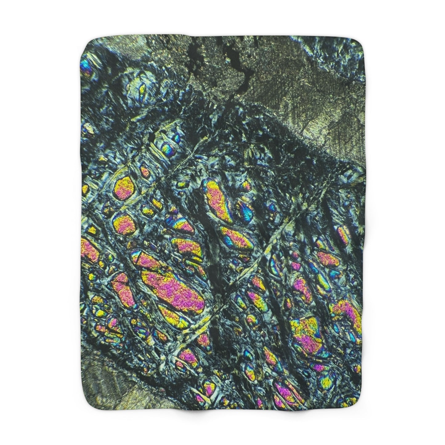 Peridotite-Serpentine Sherpa Fleece Blanket